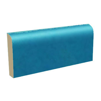 Mosaic House Moroccan tile Mosaic Flat Bullnose Old 23 Turquoise  solid zellige, mosaic, zellij, bullnose, trim, glaze 